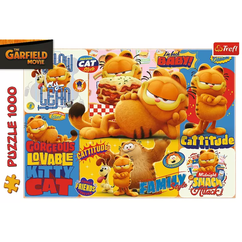 Puzzle TREFL 1000 - Garfield's Adventures - Garfield Trefl 10935