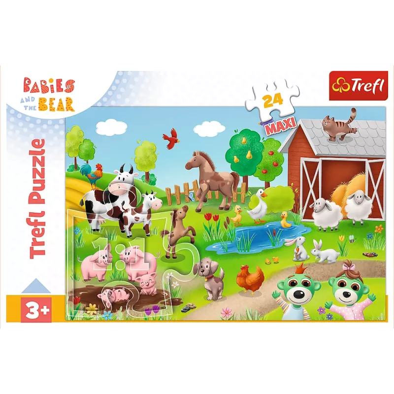 TREFL PUZZLE Puzzle 24 Maxi - Little Ones and Animals - Trefl 14372