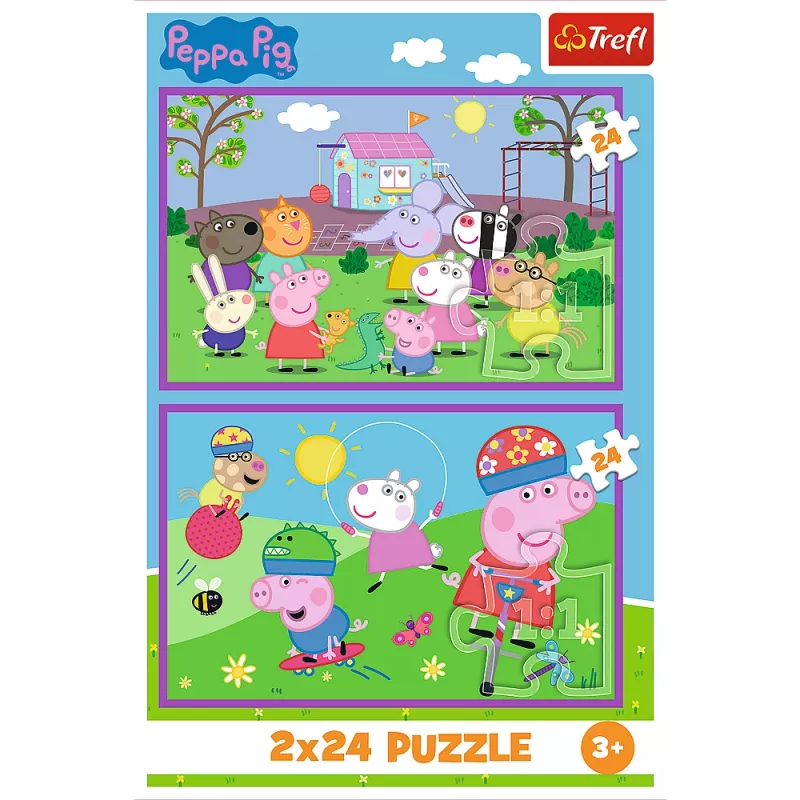 TREFL PUZZLE Puzzle - 2x24 - Peppa al parco giochi - Peppa Pig 34435