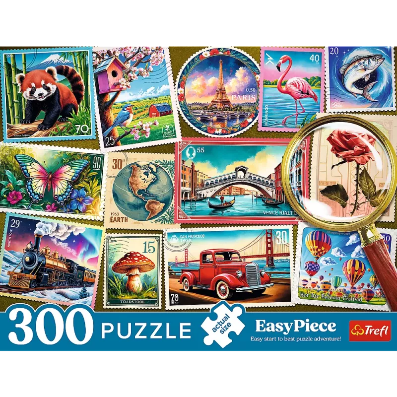 Puzzle Trefl - 300 EasyPiece - Trefl Postage Stamps 23100