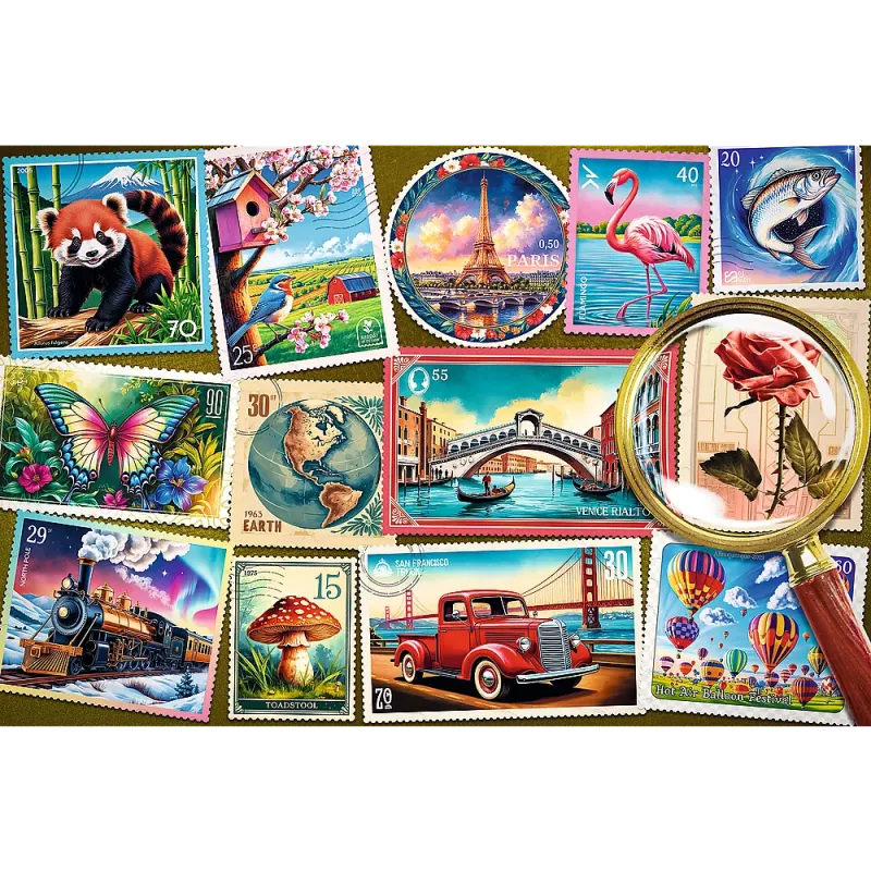 Puzzle Trefl - 300 EasyPiece - Trefl Postage Stamps 23100