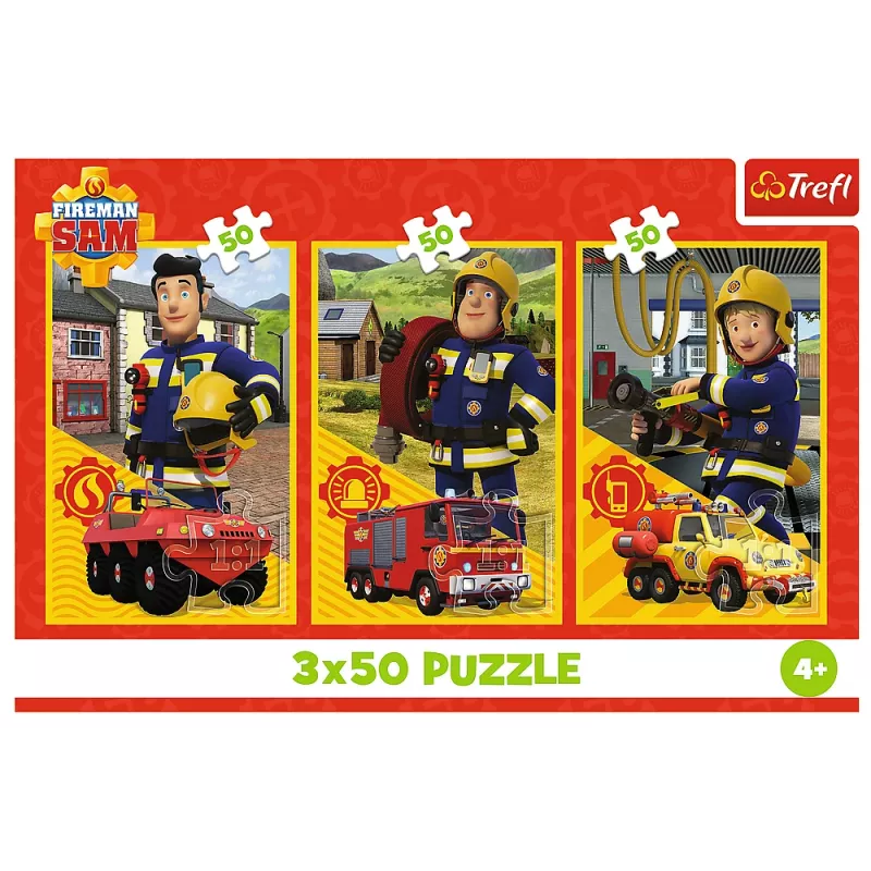 Puzzle - 3x50 - Fireman Sam Squadra dei pompieri