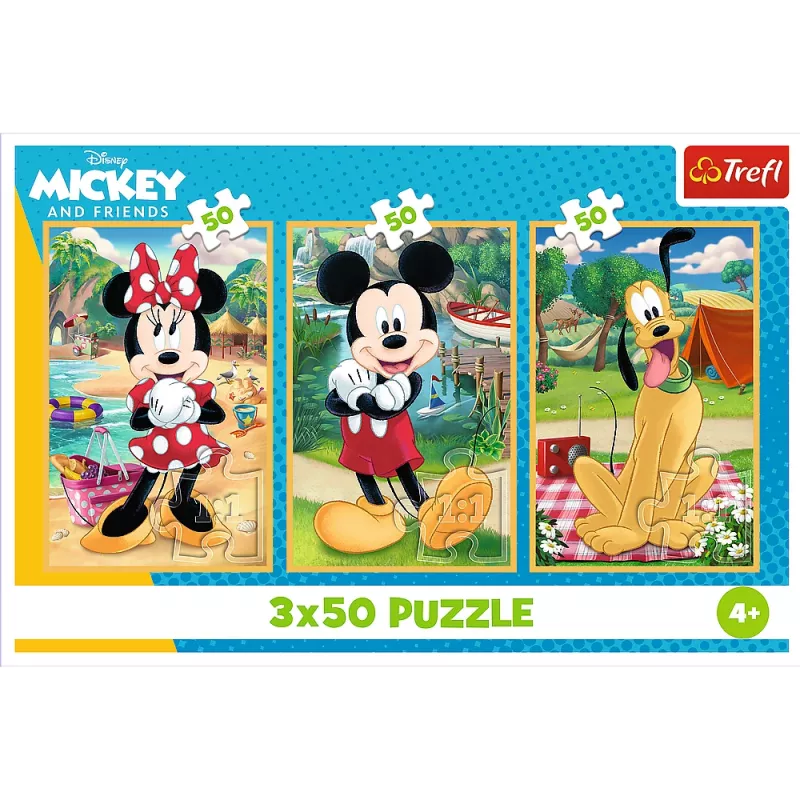 Puzzle - 3x50 - Topi in vacanza Disney Trefl 34881