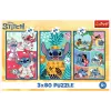 Puzzle - 3x80 - Stitch World Trefl 34885