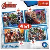 Puzzle Trefl 4 in 1 Brave Avengers 26006