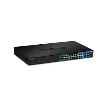 TRENDnet TPE-204US switch web smart UPoE Gigabit 20 porte, budget PoE 370W, 8 porte UPoE, montaggio rack 19