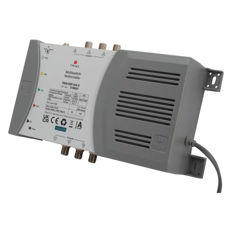 TRIAX TMS 5/6S multiswitch 4 ingressi SAT + 1 TER, 6 uscite