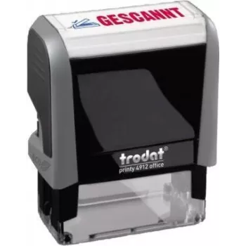 Trodat ECO Printy Office 4912 timbro autoinchiostrante, 47 x 18 mm, inchiostro nero, plastica riciclata 128725