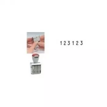 Trodat timbro numeratore 6 cifre 9 x 41 mm corpo in metallo nichelato rotelle in plastica (51 1596)