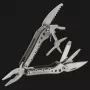 True Utility Minimulti multitool da tasca 10-in-1 con pinza, lama, sega, cacciaviti, apribottiglie, anello portachiavi, argento