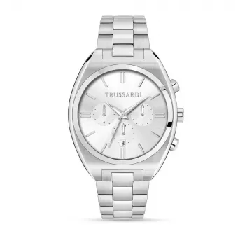 Trussardi Orologio da uomo al quarzo R2453159003 44mm quadrante blu Acciaio inossidabile