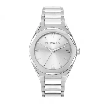 Trussardi orologio da uomo T-Light al quarzo R2453156006 42mm quadrante blu pelle marrone