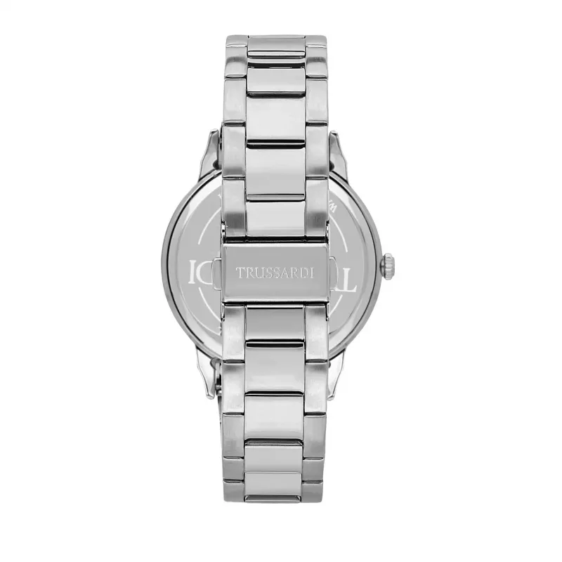 Trussardi Orologio da uomo T-Logo al quarzo R2453141009 43 mm quadrante blu acciaio inox argento