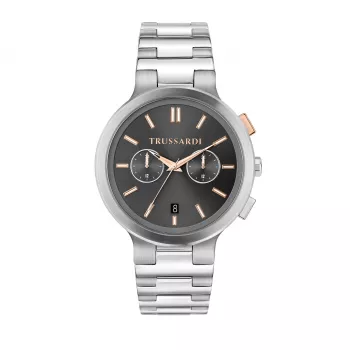 Trussardi orologio uomo R2453164005 43mm quadrante blu cinturino in pelle blu al quarzo