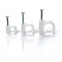 TRYTYT FLOP-O7 fermacavo rotondo con chiodo, 7 mm, bianco, 100 pezzi