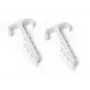 TRYTYT UWT-1 Clip per doppio cavo piatto con chiodo in acciaio, Bianco, 100 pezzi