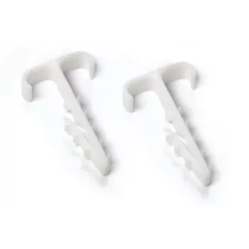 TRYTYT UWT-2 Clip per doppio cavo piatto, Bianco, 100 pezzi