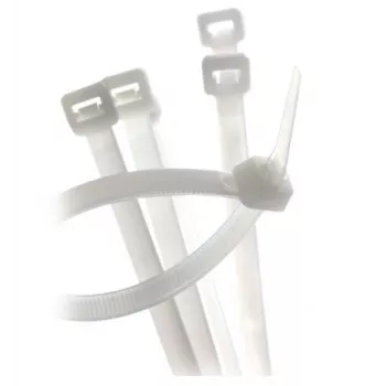 TRYTYT Fascette per cavi bianche 100 x 2,5 mm GT-100MC (confezione da 100)