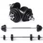 Tunturi set bilanciere/manubri 20 kg ghisa con barre spinlock
