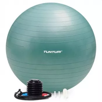 Tunturi palla da ginnastica con pompa, 90 cm, anti-burst, petrolio