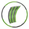 Tunturi Hula Hoop cerchio fitness pieghevole - 100 cm, 1,2 kg, grigio/verde