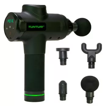 Tunturi MG50 pistola massaggiante con 20 livelli di velocità, 6 accessori, touchscreen LCD, motore brushless, borsa da trasporto