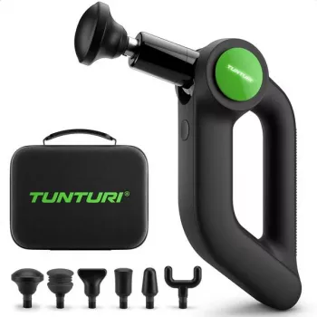Tunturi MG70 Massage Gun Pro - massaggiatore a percussione, 20 velocità, 6 accessori, batteria 2500mAh