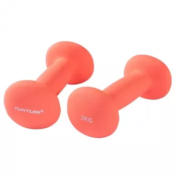 Tunturi Manubri in neoprene 2 kg coppia Rosso