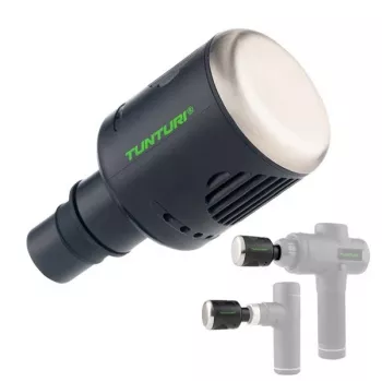 Tunturi pistola massaggiante a percussione con funzione caldo e freddo, 5 velocità, 6 accessori, display LED, ricaricabile, borsa da trasporto