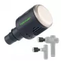 Tunturi pistola massaggiante a percussione con funzione caldo e freddo, 5 velocità, 6 accessori, display LED, ricaricabile, borsa da trasporto
