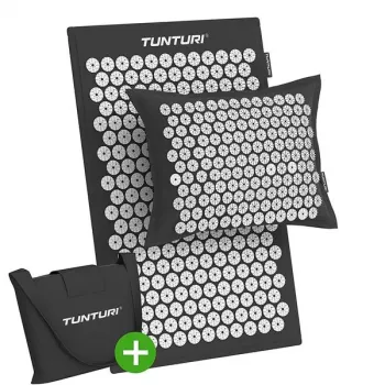 Tunturi Pro set tappetino e cuscino per agopressione, nero