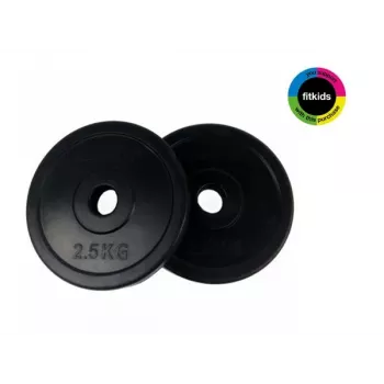 Tunturi dischi pesi in gomma 2,5 kg, coppia