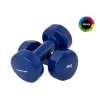 Tunturi Set manubri in vinile 2 x 4 kg, Blu, coppia con impugnatura sagomata