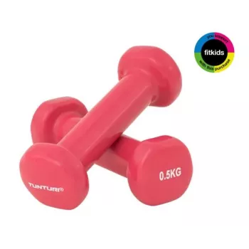 Tunturi Manubri in vinile 0,5 kg, rosa, 2 pezzi
