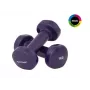 Tunturi manubri corti in vinile 1 kg viola – set da 2