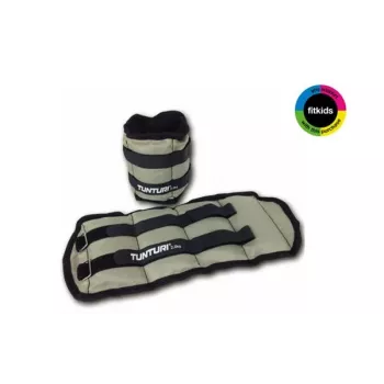 Tunturi pesi per mani e piedi 2kg grigio - coppia in neoprene regolabili