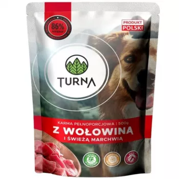 TURNA con manzo cibo umido per cani 500g