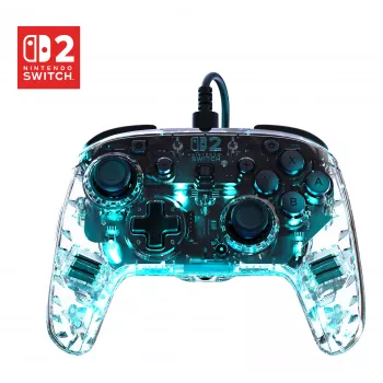 Turtle Beach Afterglow Controller cablato per Nintendo Switch 2, Trasparente (TBC-8004-95)