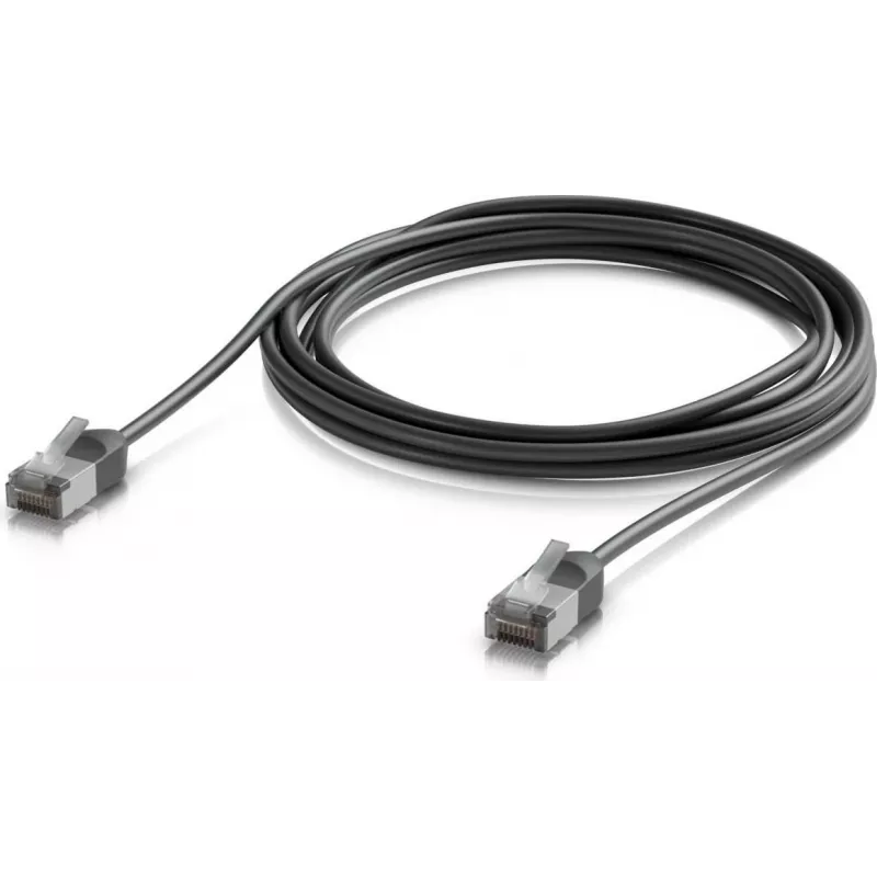 UBIQUITI UACC-CABLE-PATCH-OUTDOOR-C6A-3M-BK Cavo patch Cat6a schermato ultra sottile per esterni (3 m, nero)