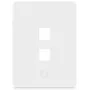 Ubiquiti Piastra a muro universale Keystone Clean, superficie personalizzabile, 2 porte verticale (UACC-WP-KEYSTONE-V-2P)