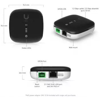 UBIQUITI WAVE-FIBER-ONU-20 GPON ONT 2,5 Gbps fino a 20 km, confezione da 20