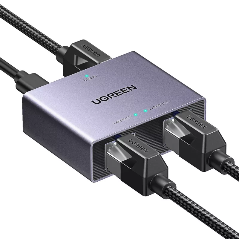UGREEN NW301 Splitter Gigabit Ethernet 1-to-2, 1000 Mbps, RJ45