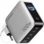 UGREEN 100W GaN Tech Nexode Pro caricabatterie da parete 5-in-1 con display smart e controllo touch, 4x USB-C e 1x USB-A, grigio 65620