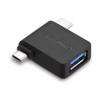 UGREEN Adattatore 2 in 1 Micro USB maschio + USB Type-C maschio a USB 3.0 femmina nero