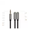 UGREEN Cavo splitter audio stereo Aux 3.5mm con treccia 20cm nero