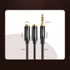 UGREEN cavo splitter per cuffie da 3,5mm AUX splitter a Y 25cm nero (20816)