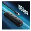 UGREEN hub USB 4-in-1 4x USB-A 3.0 PD DC 12V 0,25m nero (CM416 10915)