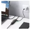 UGREEN hub USB 4-in-1 4x USB-A 3.0 PD DC 12V 0,25m nero (CM416 10915)