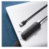 UGREEN hub USB 4-in-1 4x USB-A 3.0 PD DC 12V 0,25m nero (CM416 10915)