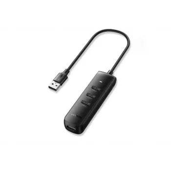 UGREEN hub USB 4-in-1 4x USB-A 3.0 PD DC 12V 0,25m nero (CM416 10915)